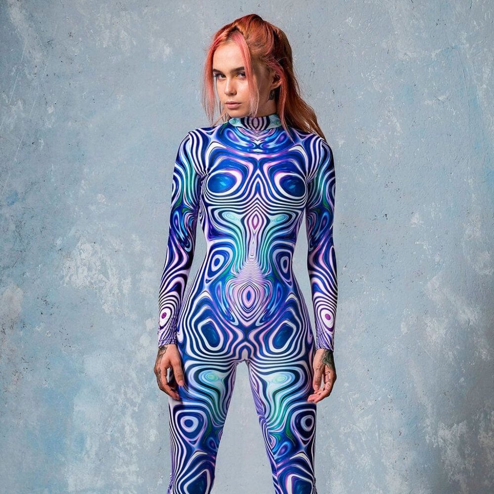 Badinka - Purple Liquid Bodysuit
